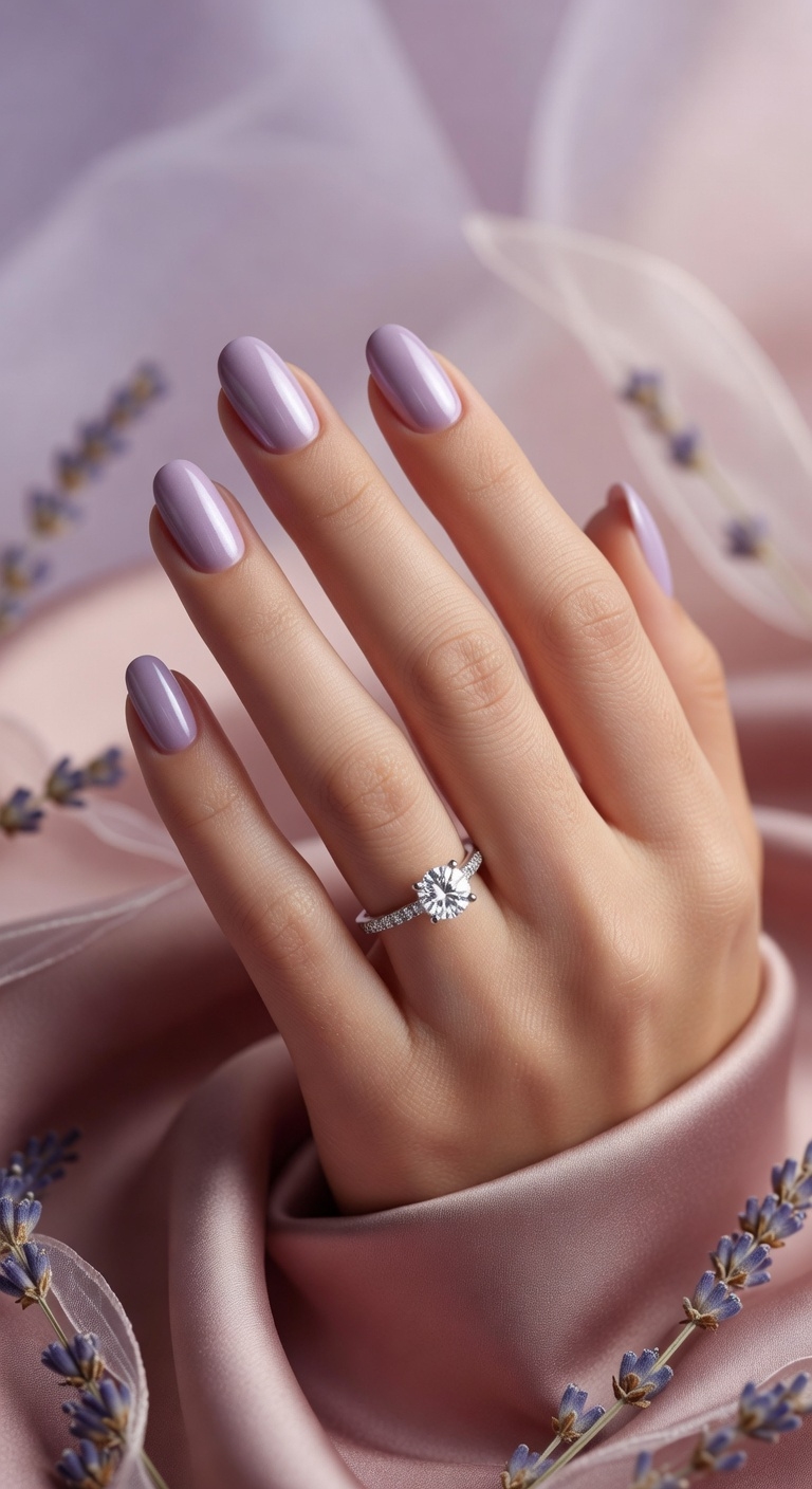 soft pastel engagement nails