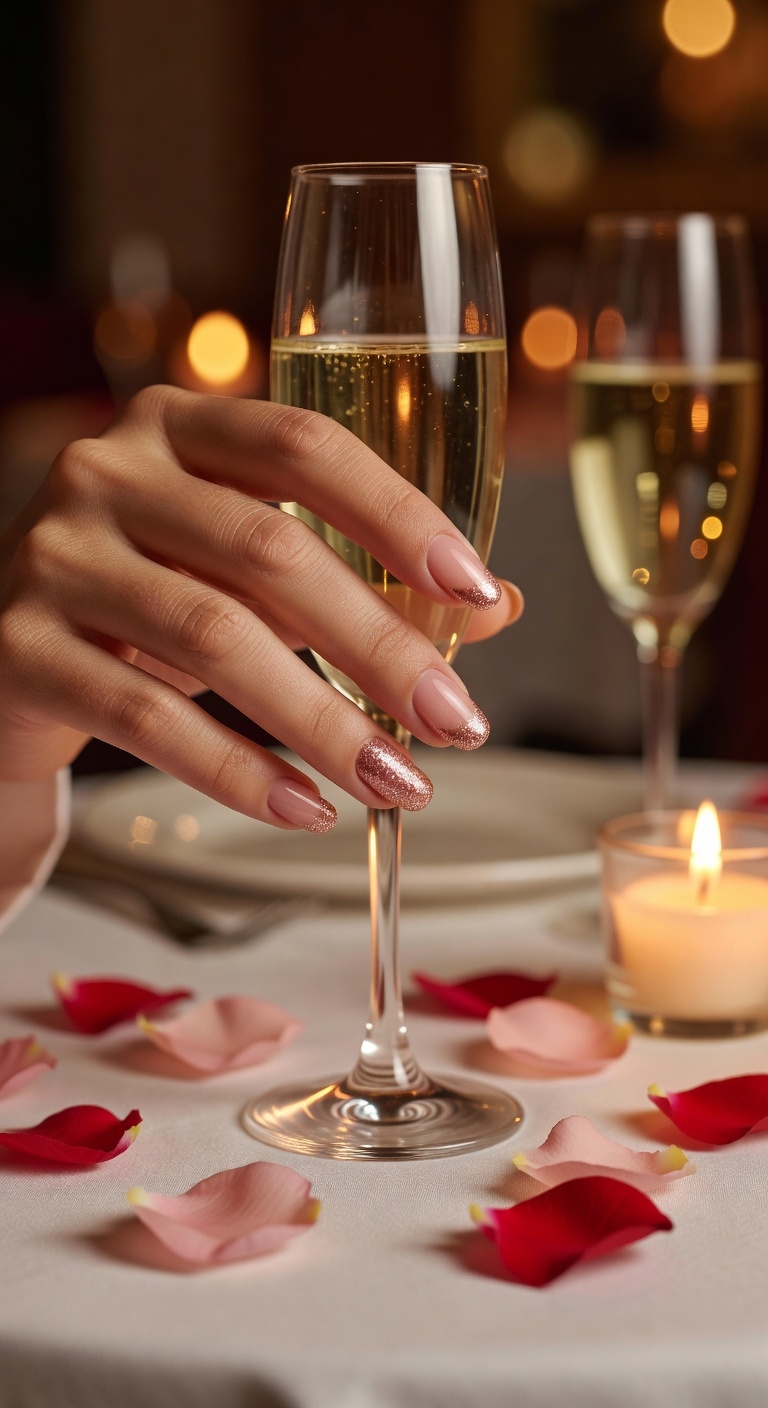 sparkling rose gold elegance