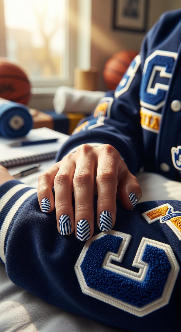 sporty nails with precision
