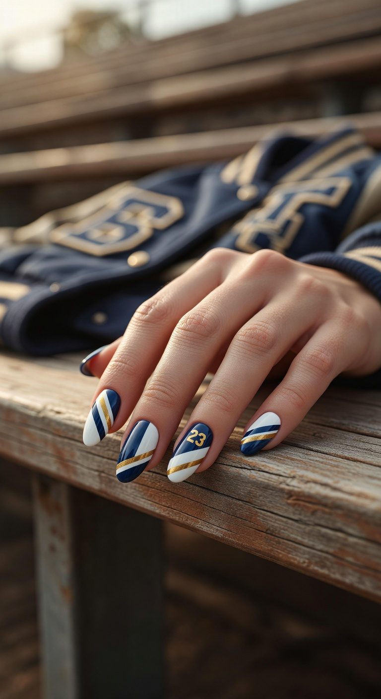 team spirit nail art