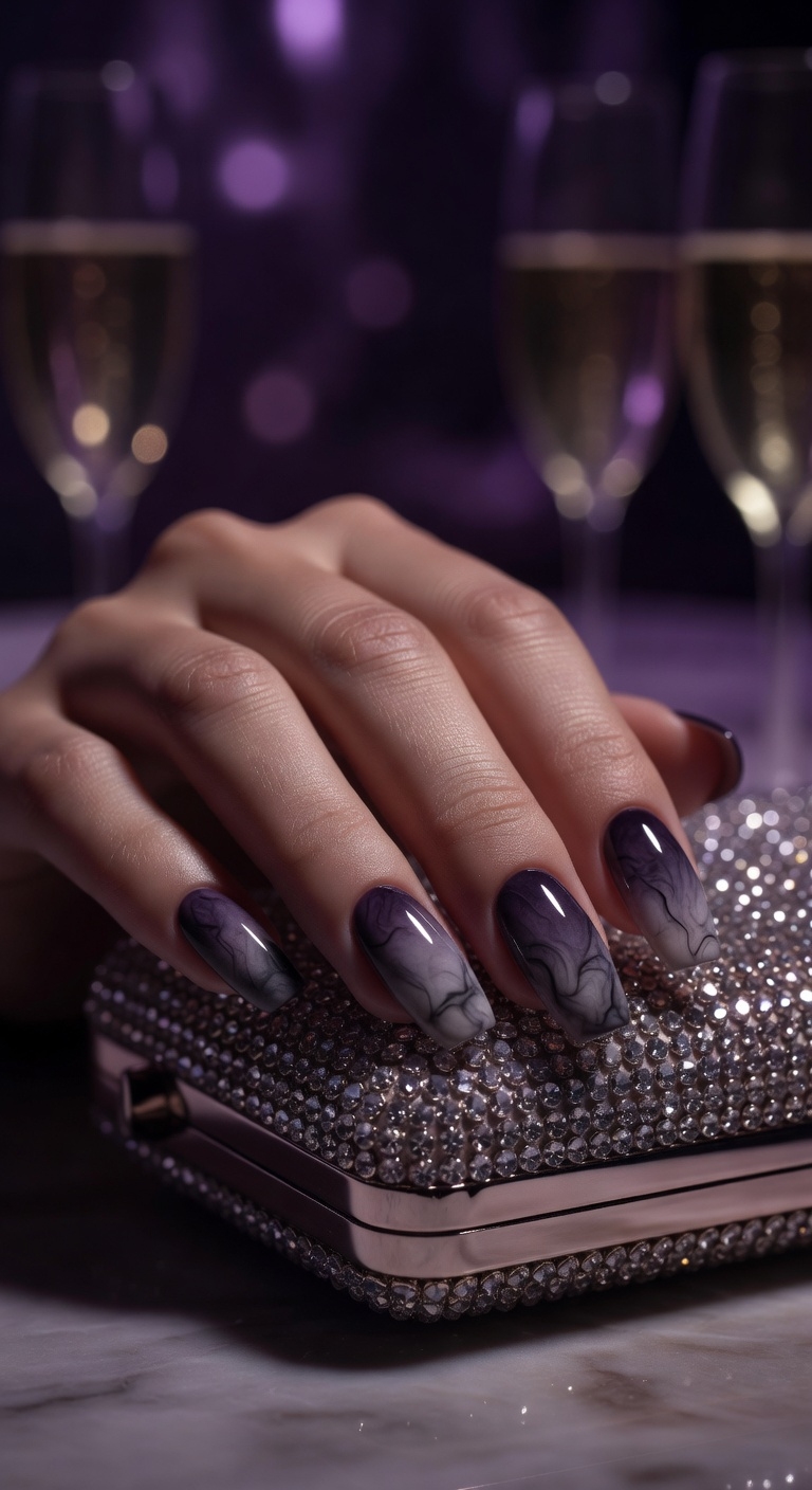 twilight inspired smoky nails