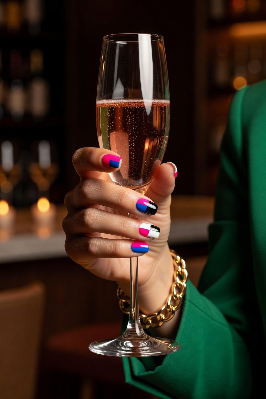 bold geometric color contrasts