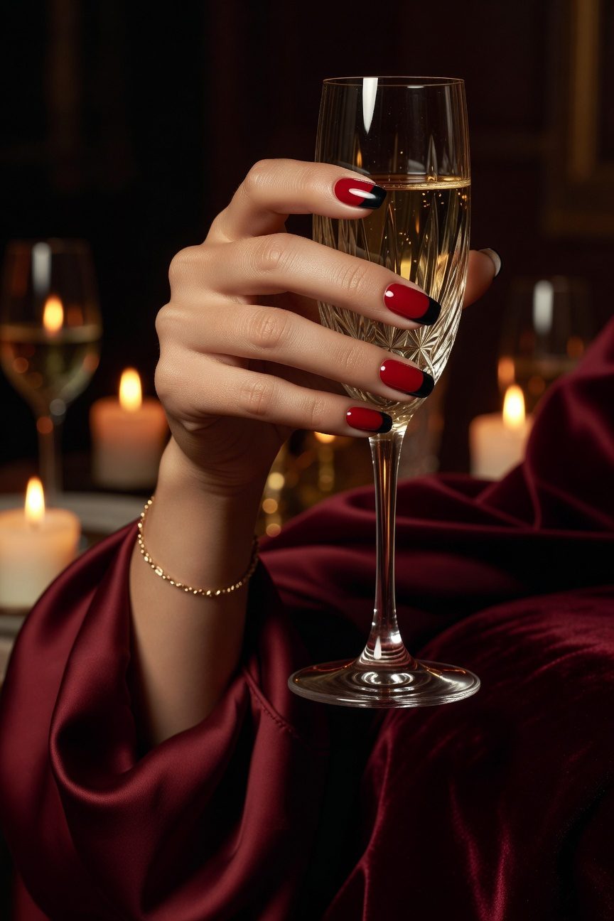 bold glamorous nail design