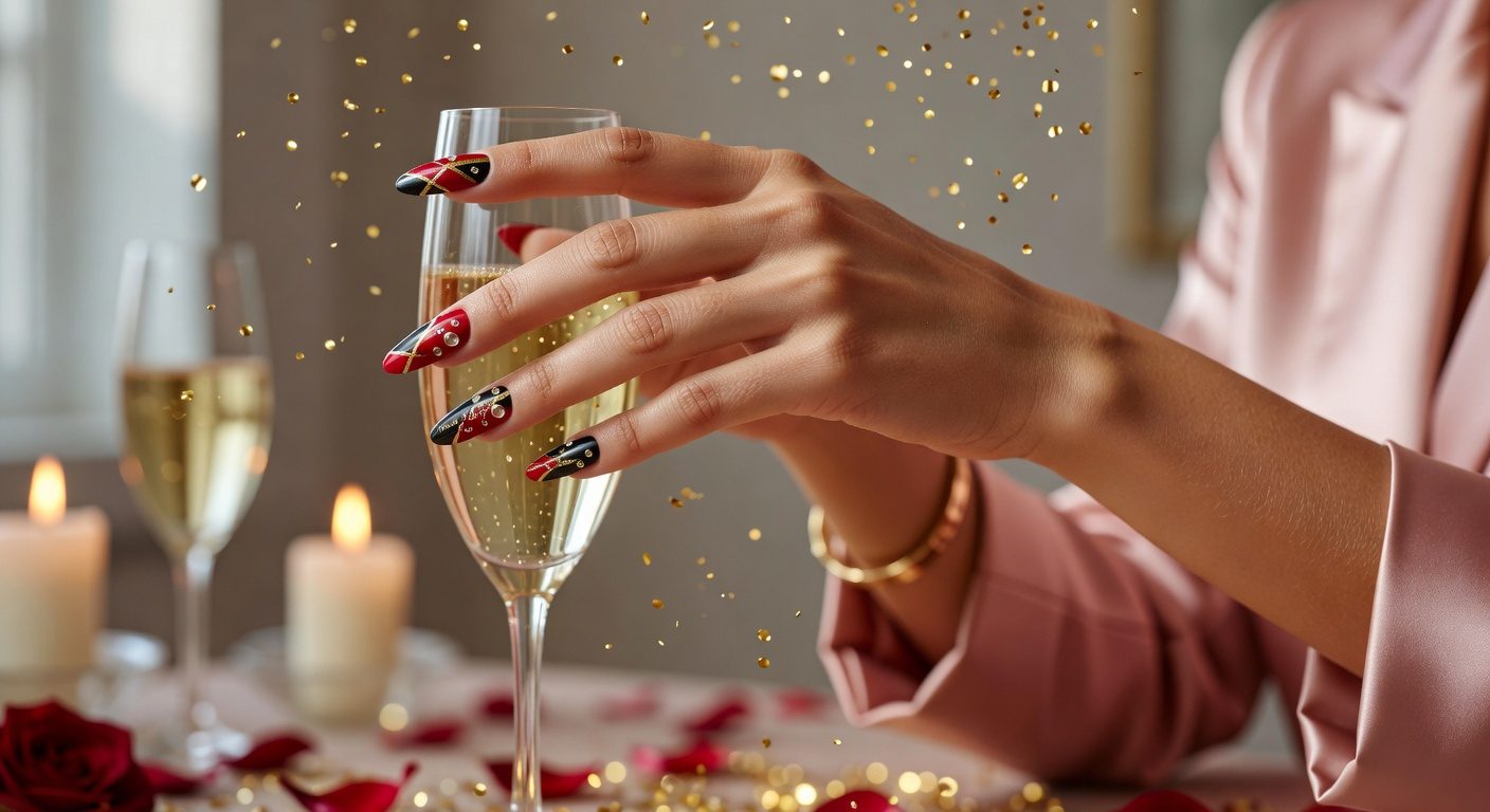 divorce celebration nail art