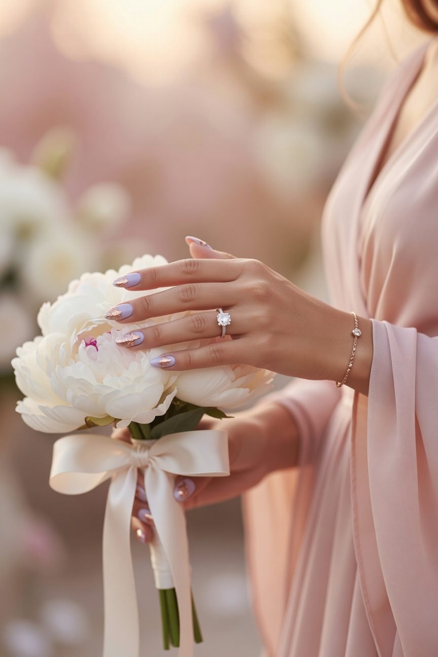 elegant pastel with metallic