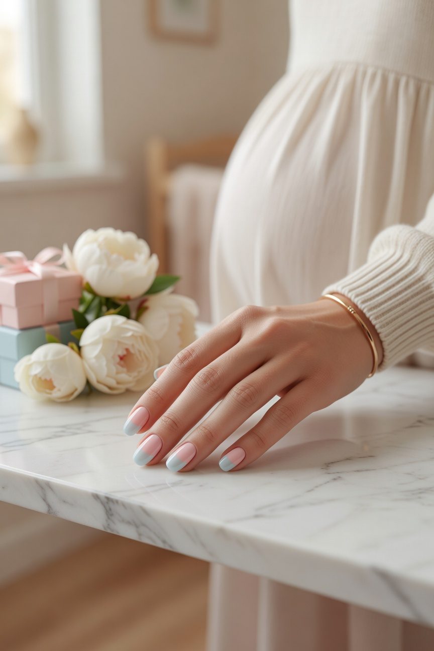 elegant two tone gender reveal