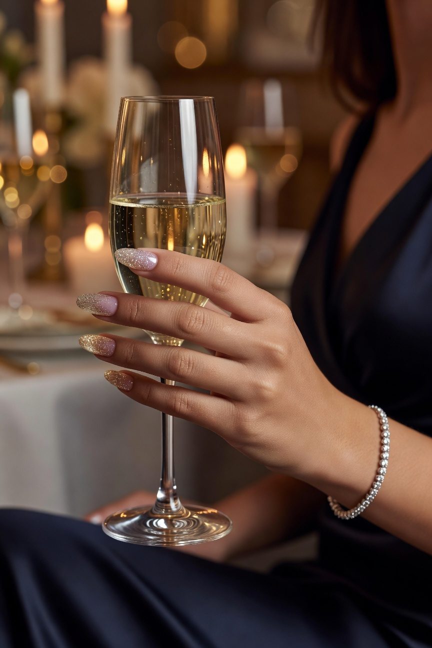 glitter gradient nail art