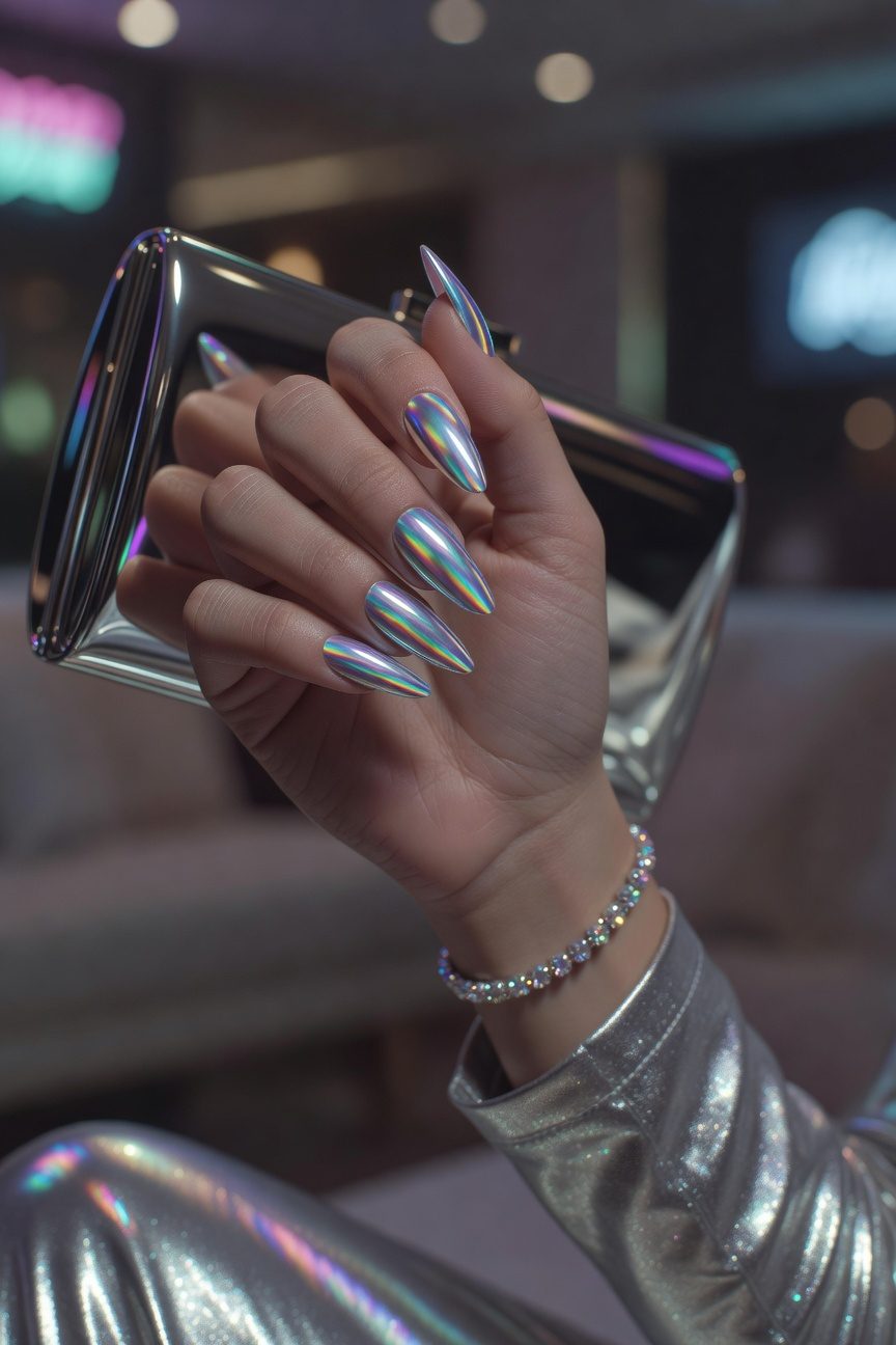 holographic galaxy nail polish