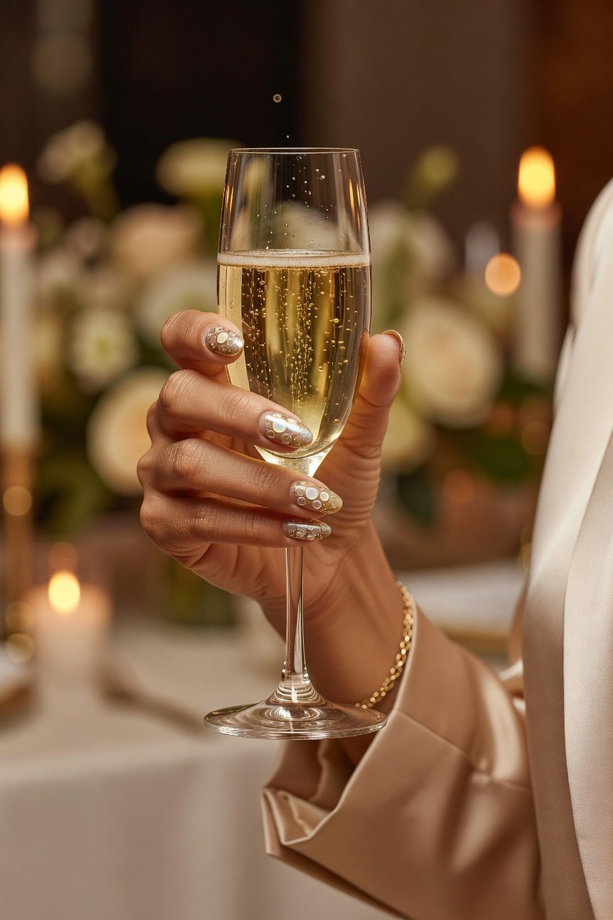 iridescent champagne inspired sparkle