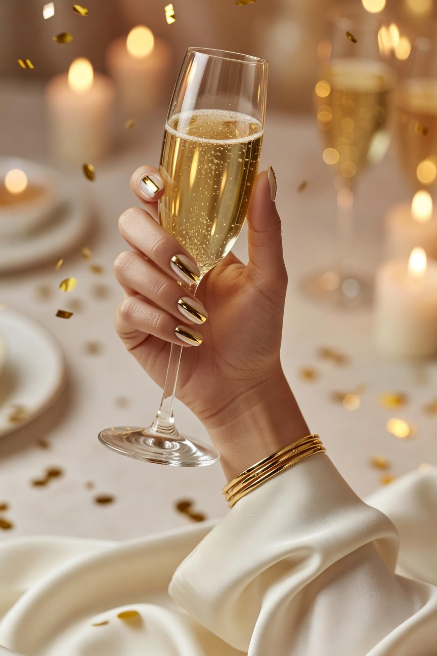 luxurious pastel gold stripes