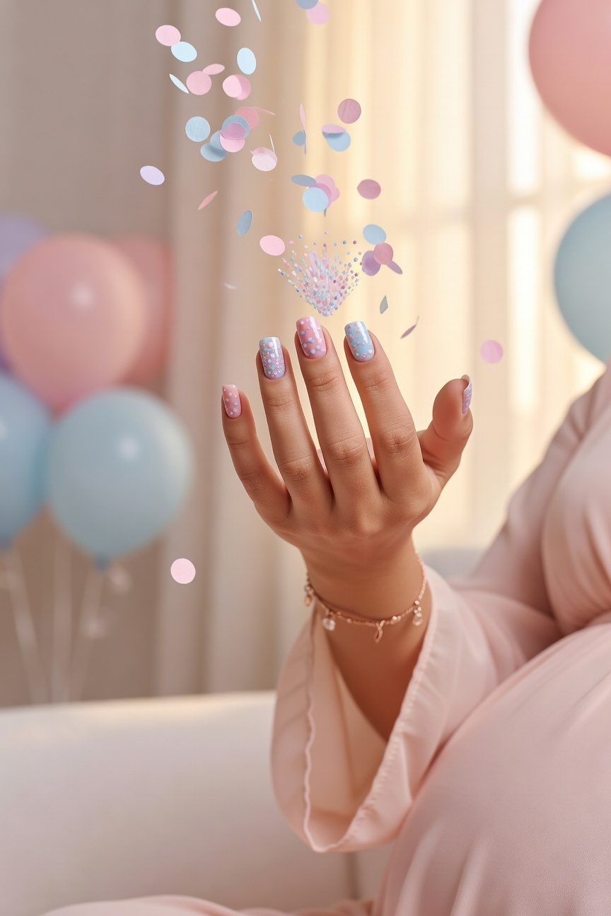 pastel confetti nail spray
