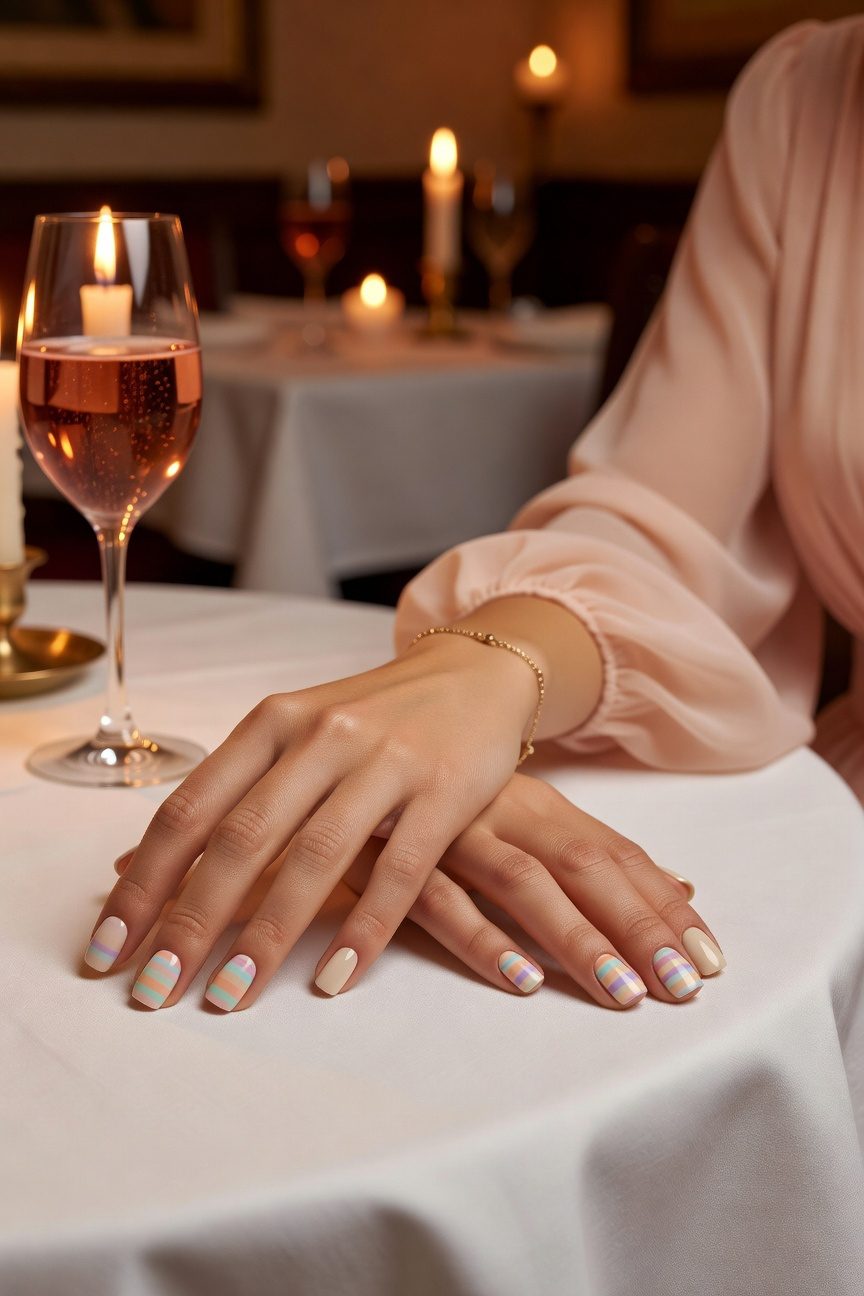 pastel ombr nail design