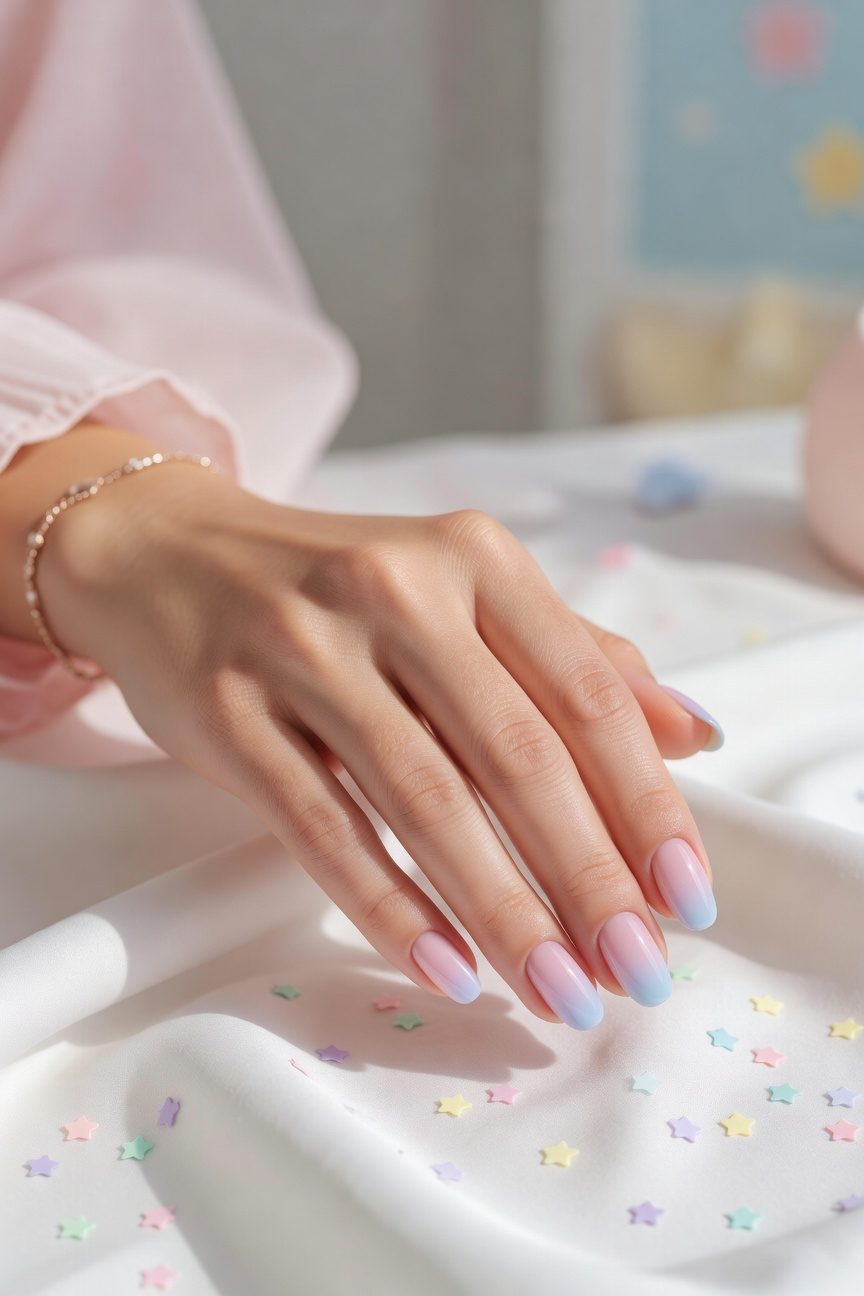 pink to blue gradient fade