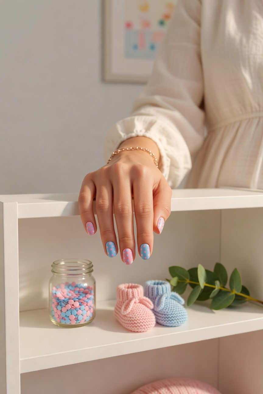 playful polka dot manicure