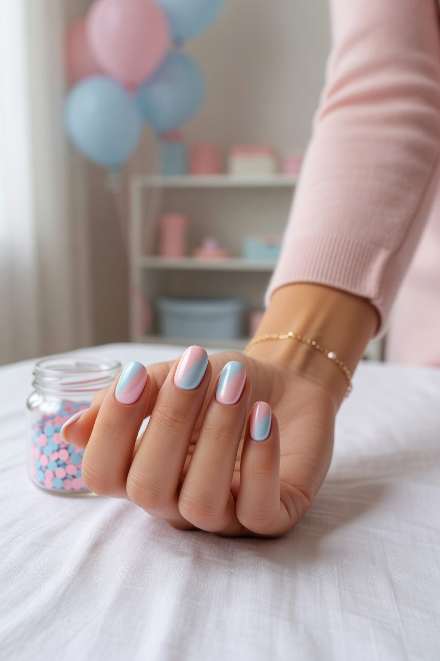 quick dry gender reveal nails