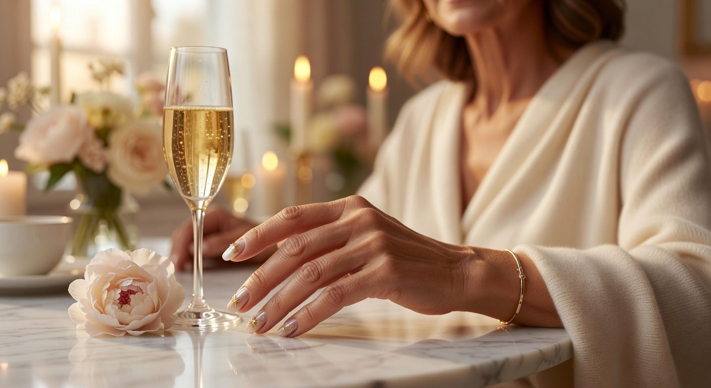 retirement themed nail art