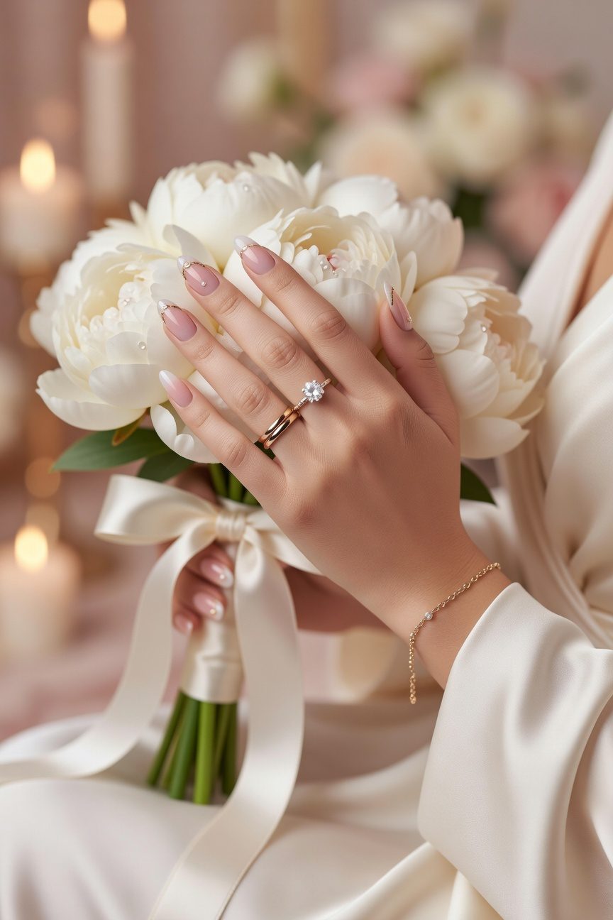 soft pink gradient nails