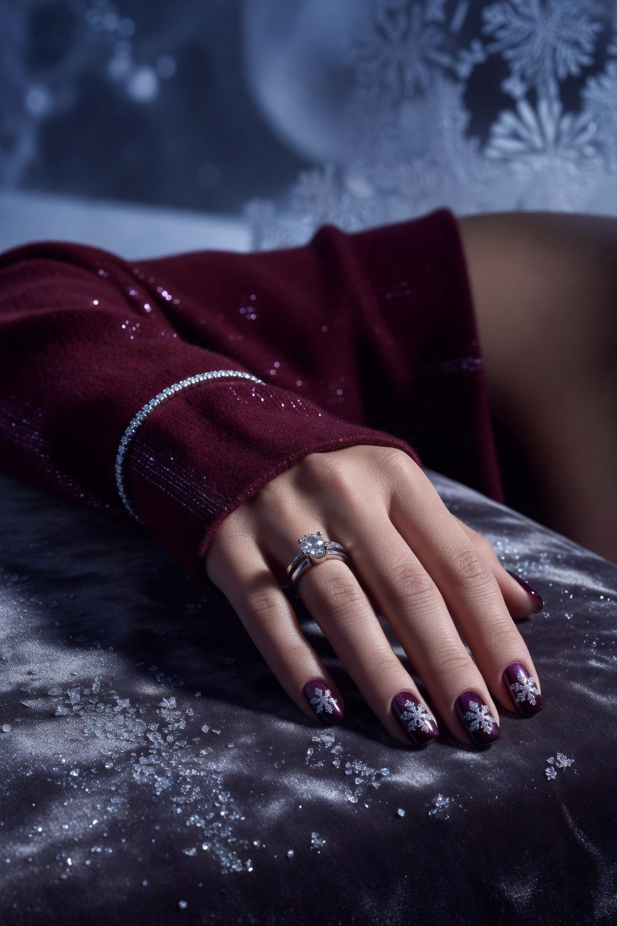 sparkling deep plum elegance