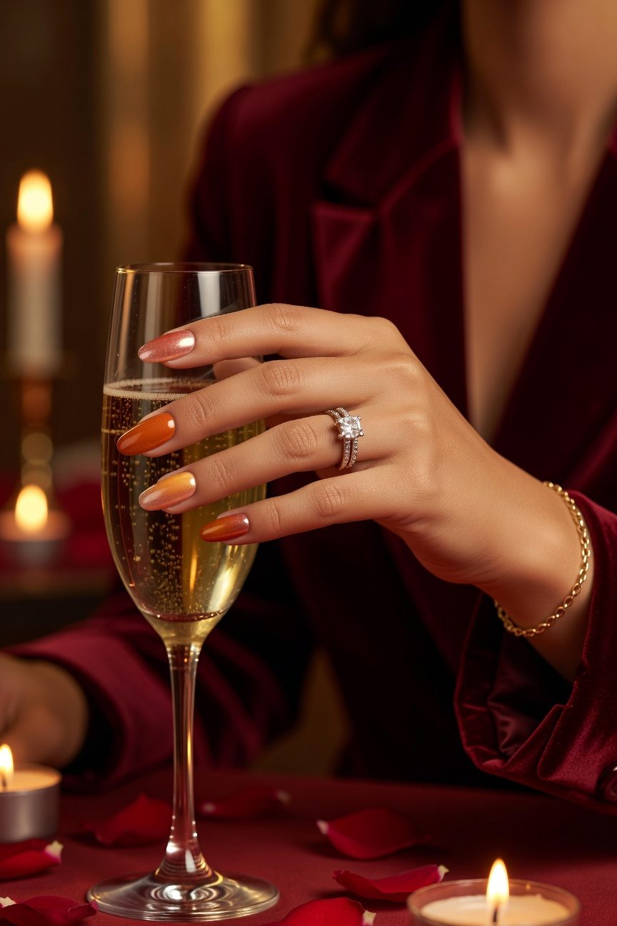 warm sunset ombre elegance