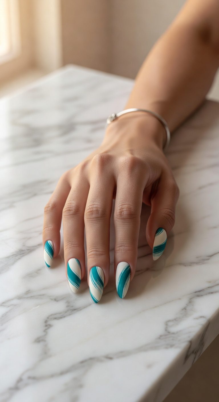 bold abstract nail art