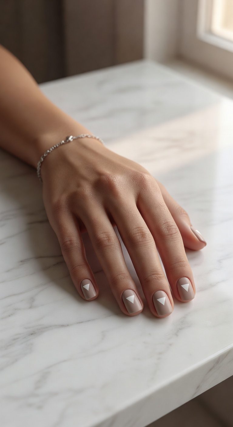 elegant geometric taupe contrast