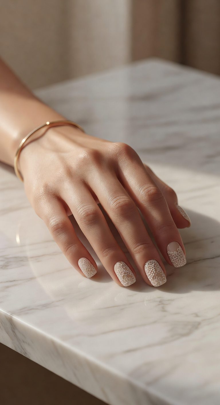 elegant lace textured beige