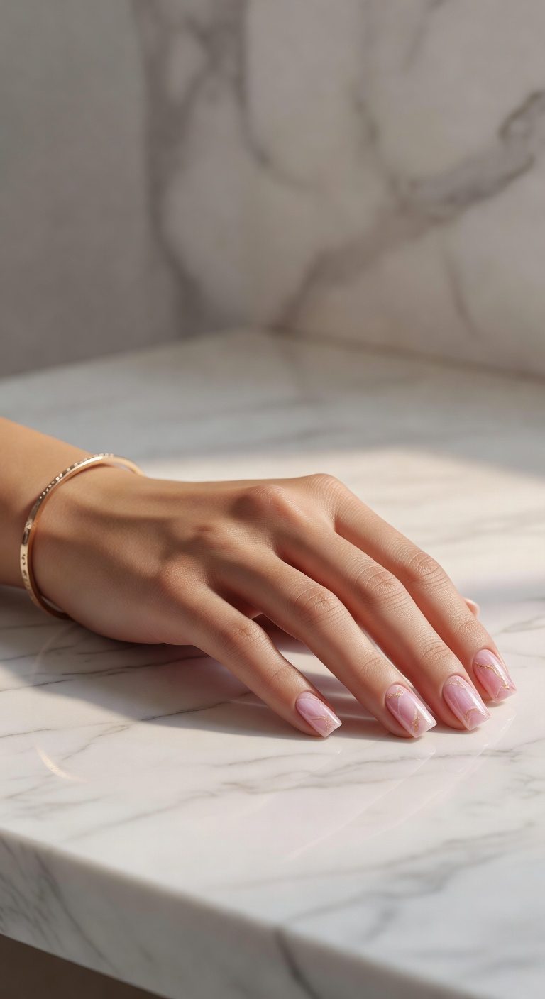 marble vein nail overlay