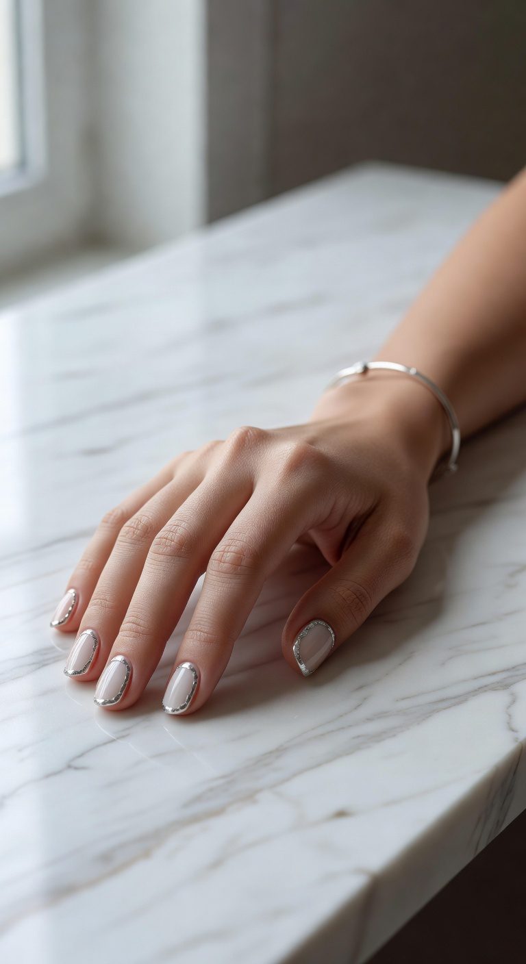 metallic nail bed borders