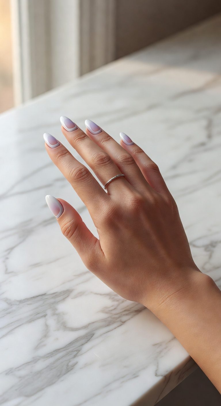 minimalist negative space nail art
