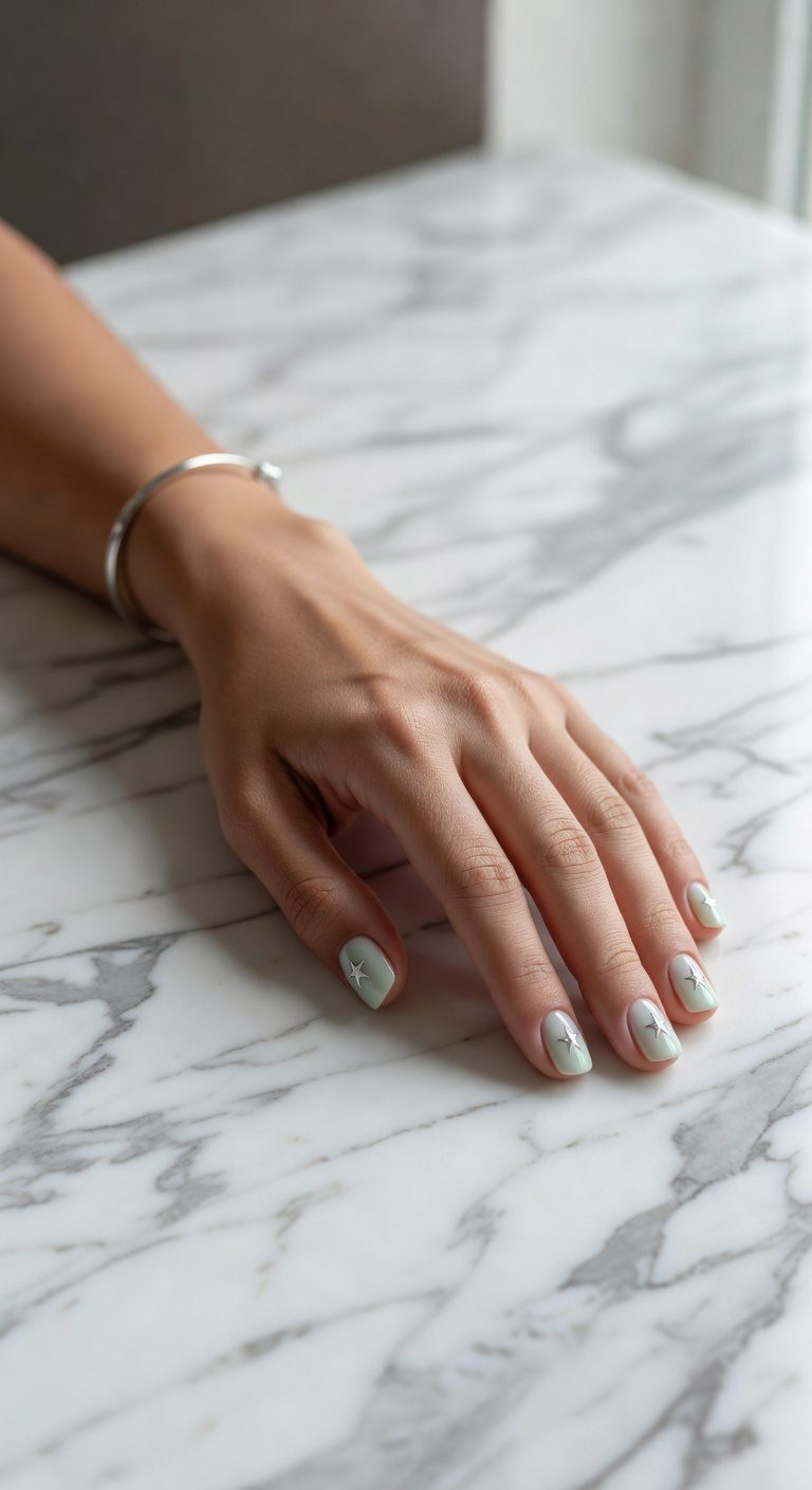 minty starry celestial sparkle