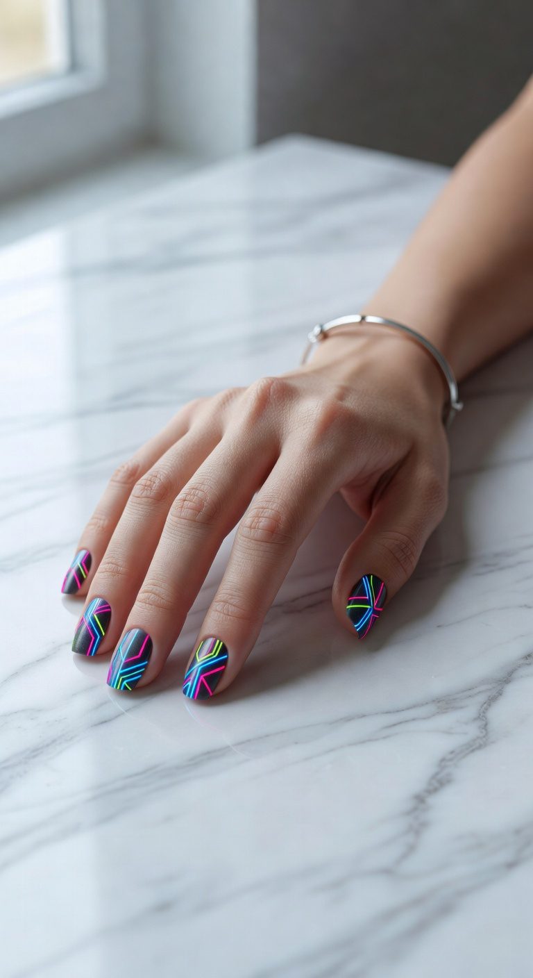 neon geometric urban chic