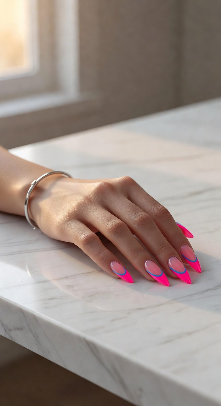 neon stripes sheer base
