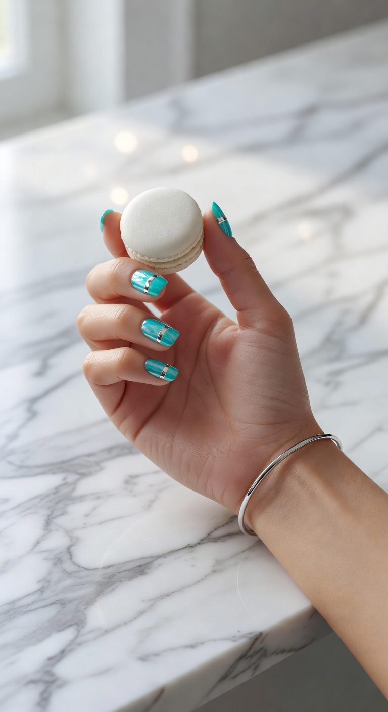 oceanic teal with chrome accents