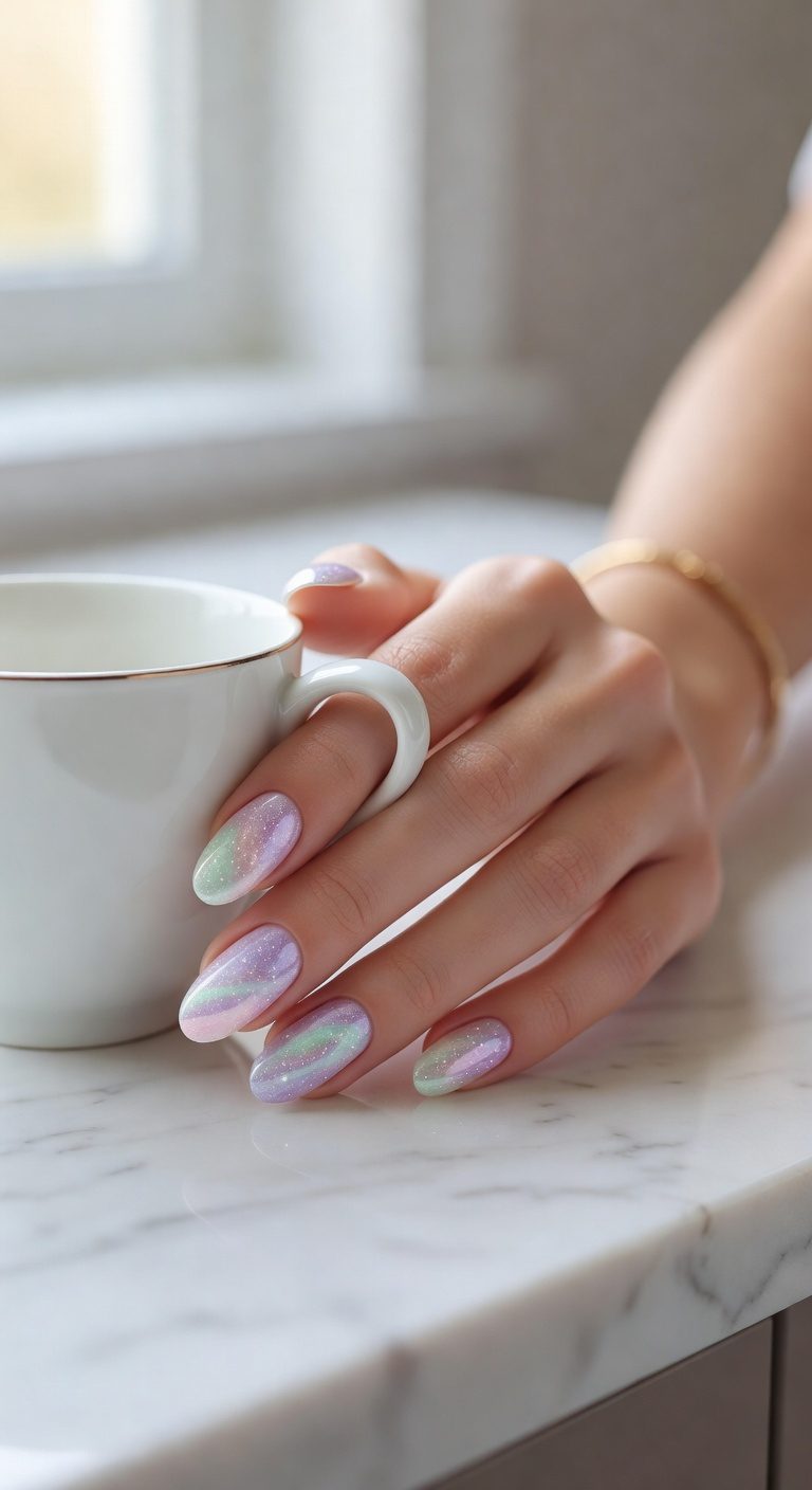 pastel galaxy nail dust