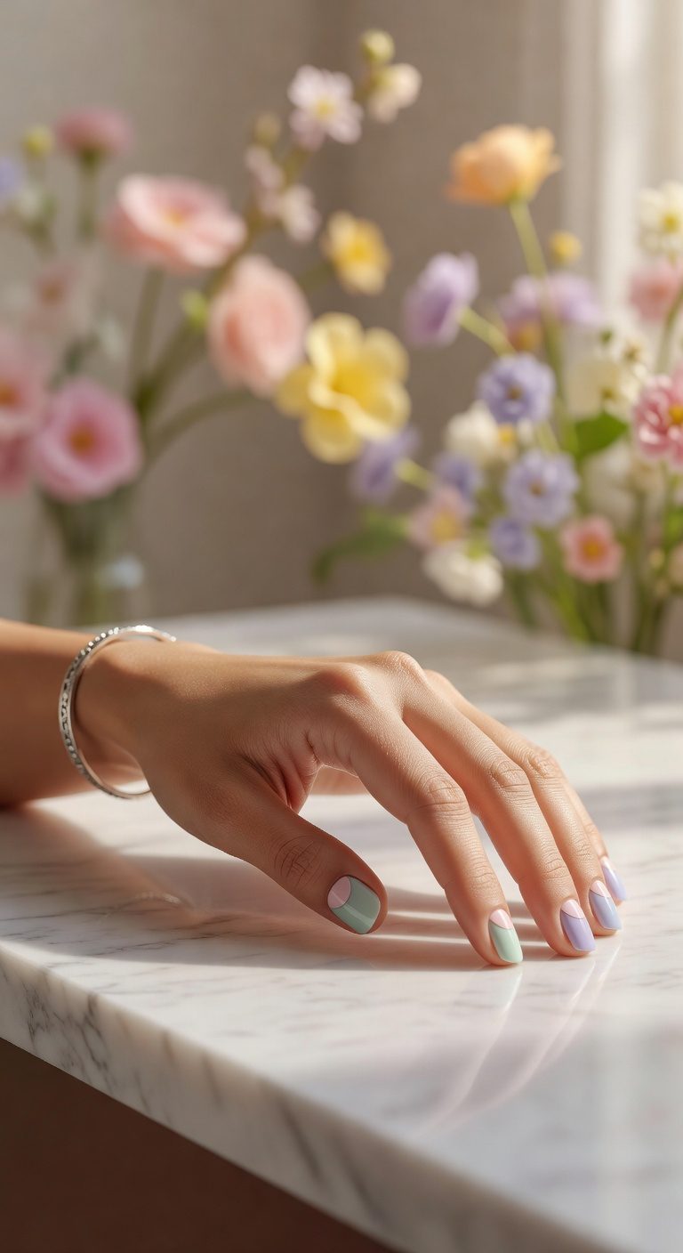 pastel moon nail elegance