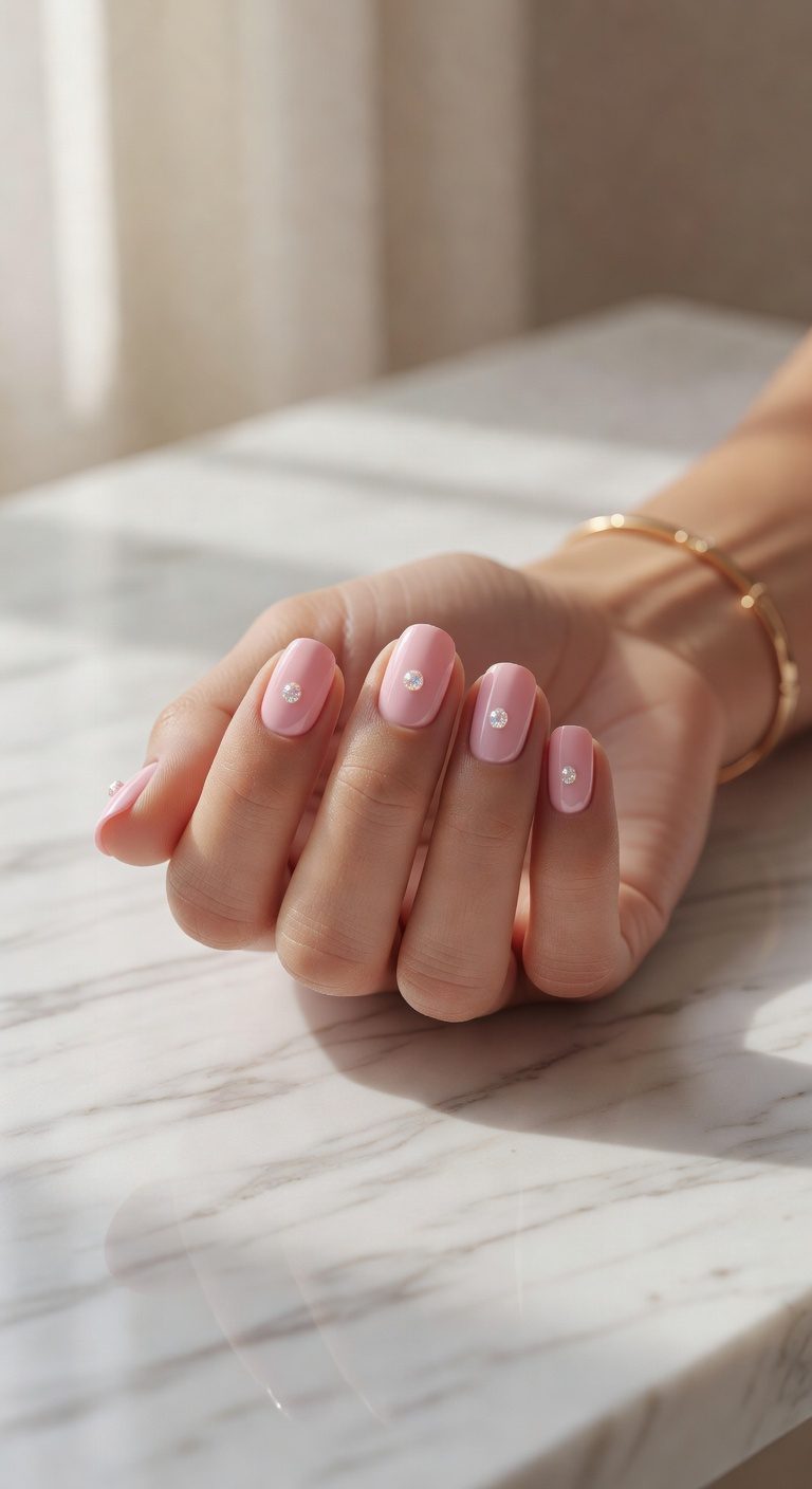 pastel pink pearl embellishments