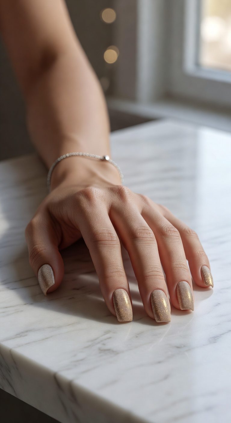 sand storm textured nail design