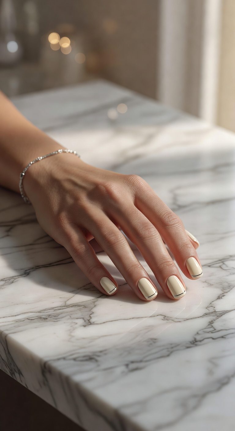 soft neutral with delicate accents