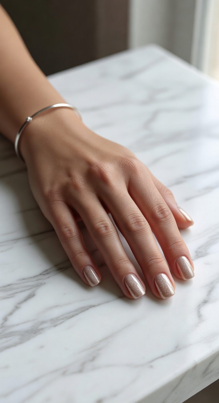 soft shimmering champagne glow