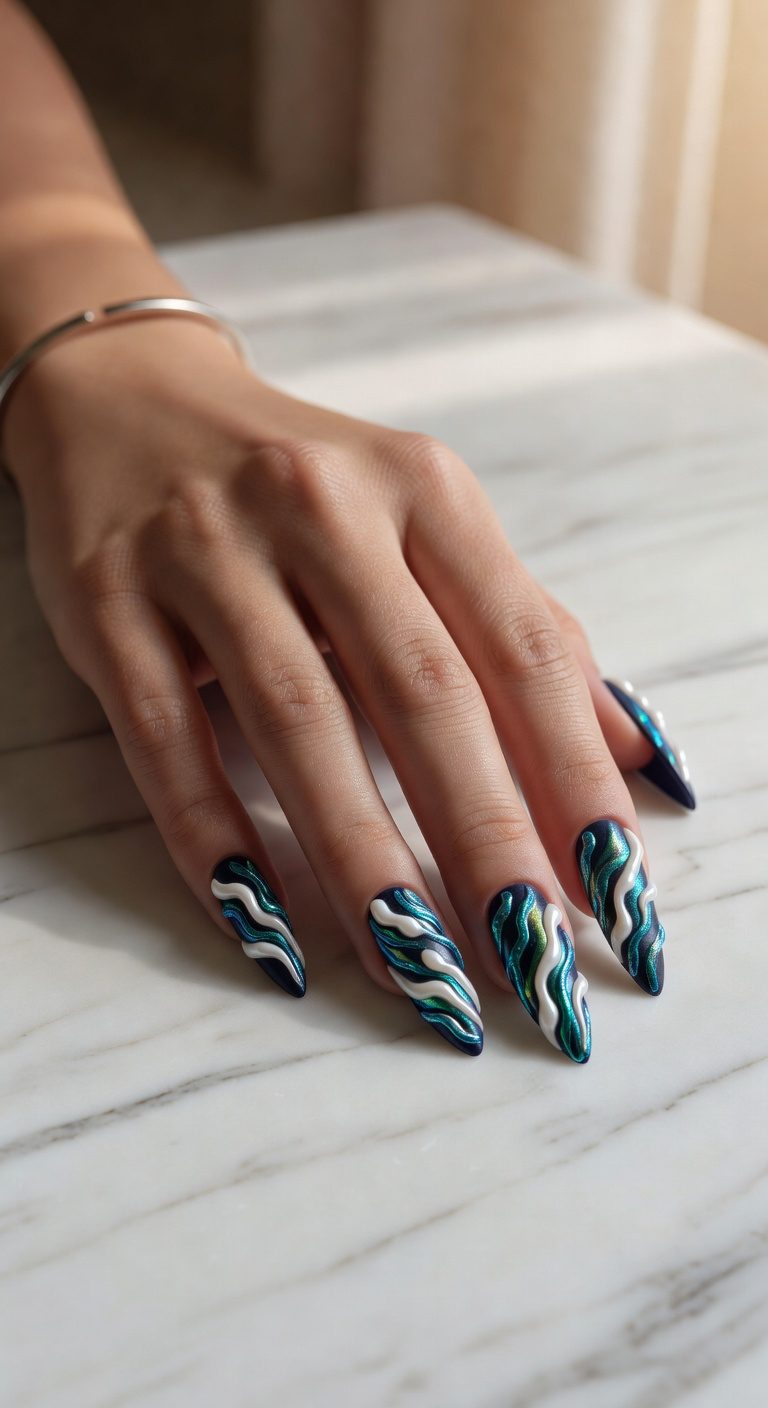 textured sculpted durable nails