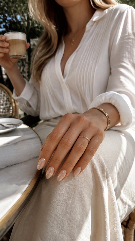 elegant and timeless pearl nails
