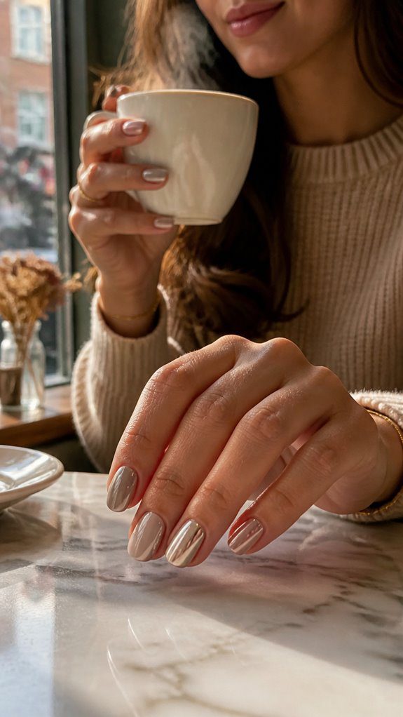 elegant matte chrome contrast