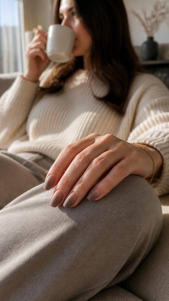 elegant subtle ombre nails