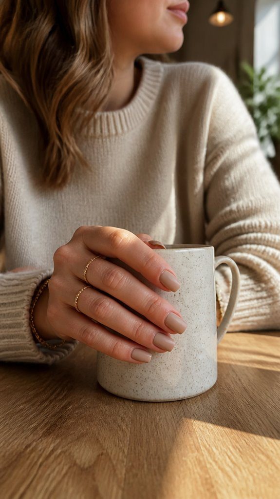 minimalist elegant neutral nails