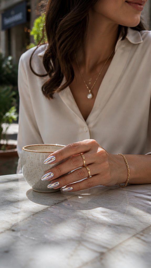 reflective metallic mirror nails