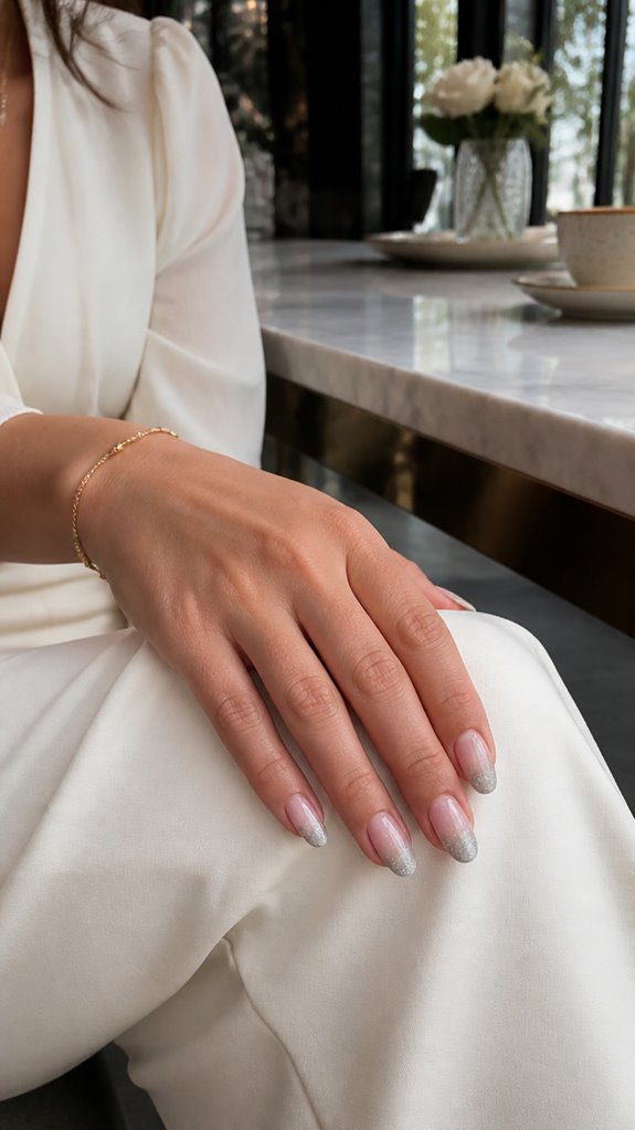 sparkly elegant gradient nails