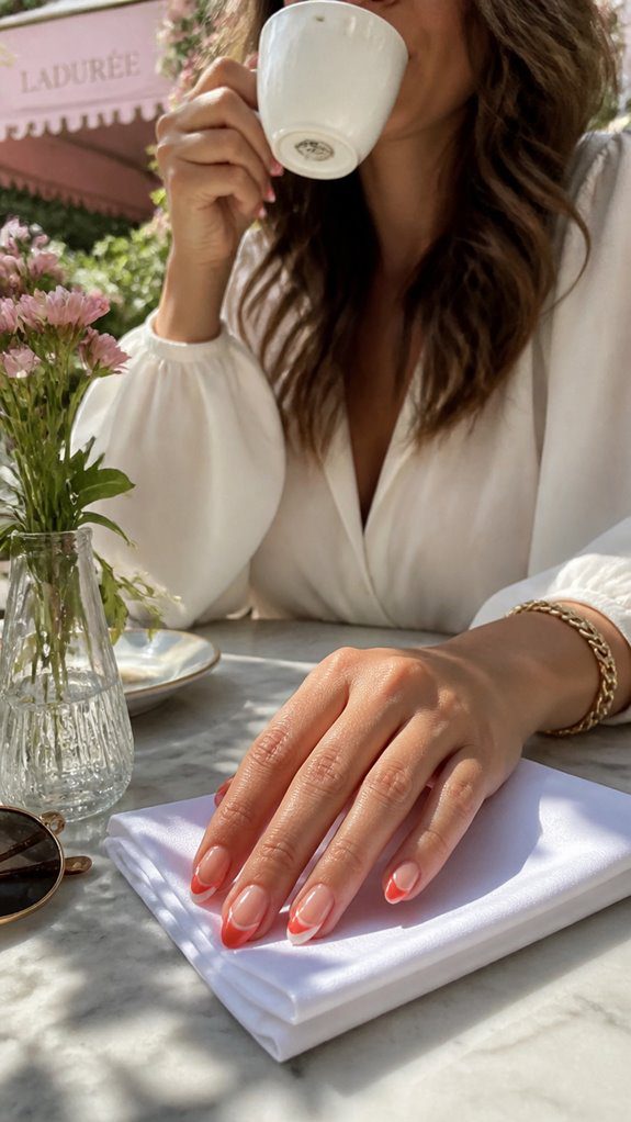 vibrant personalized french tips